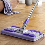Mediterian Mandalı Mop Kıskaçlı Mop Fayans Duvar Yüzey Cam Temizlik Mikrofiber (1 Adet Yedek Bez Hediyeli) - Altın