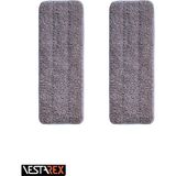 Mediterian Mikrofiber Sprey Mop Yedek Bezleri, Gri, Kolay Temizlik, 2'li Set - Antrasit - Seçenek 1