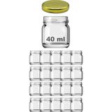 Mediterian Mini cam kavanoz seti, 40 ml, şeker, numune, düğün ve kına için ideal, beyaz renkli - Altın - 1 - 1,3 lt