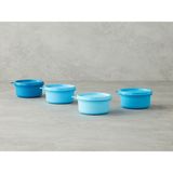 Mediterian Mini plastik saklama kabı, mavi renk, pratik ve şık depolama çözümü - 100 ml - Şeffaf