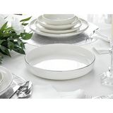 Mediterian Modern 24 cm Porselen Salata Kasesi, şık ve kullanışlı, 1000 ml, tek parça - Altın