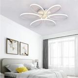 Mediterian Modern beyaz LED plafonyer, şık tasarım, metal materyal, 55x55 boyut - 1 - Ahşap