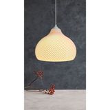 Mediterian Modern beyaz tekli sarkıt avize, 25x70 cm, şık ve kullanışlı aydınlatma seçeneği - 1 - Ahşap