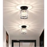 Mediterian Modern Kristal Taşlı Şık Tavan Avizesi, 22x60, Metal, Siyah - 1 - Ahşap