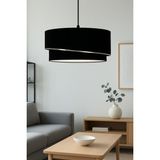 Mediterian Modern siyah kumaş avize, ferah ve şık aydınlatma seçeneği, 30x30 boyut - 1 - Ahşap