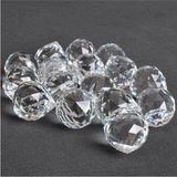 Mediterian Parlak Kristal Avize Taşı, 30mm, Şeffaf, Cam, 1 Ampül, Şık ve Parlak Tasarım - Ahşap