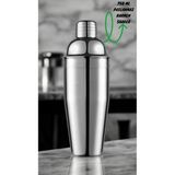 Mediterian Paslanmaz Çelik Kokteyl Shaker 750 ML Süzgeçli Büyük Boy - Gri