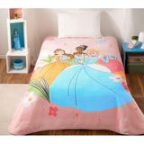Mediterian Pembe Eğlenceli Tek Kişilik Battaniye Polyester, Solmaya Dayanıklı, Yumuşak ve Rahat