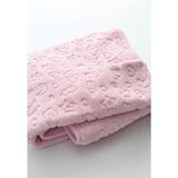 Mediterian Pembe Kabartmalı Kalın (700GR) Peluş Bebek Battaniyesi 100 x 120 cm 100 x 120 Pamuklu Tek Ebat P