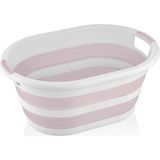 Mediterian Pembe Katlanabilir Silikon Sepet, 25 L, Akordiyon Tasarım, Hafif ve Pratik Kullanım - Acorn