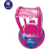 Mediterian Pembe Pembe Şişme Gölgelikli Bebe Flotörü Bebek Simiti Baby Boat Float - 0