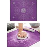 Mediterian Pratik büyük silikon hamur açma matı, kaymaz, hijyenik, 40x50 cm, dayanıklı ve kullanışlı - Ahşap