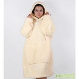 Mediterian Rahat ve sıcak tutan peluş polar giyilebilir battaniye pijama, konforlu anlar için ideal