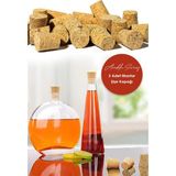 Mediterian Renkli 3'lü Cam Şişe ve Yağdanlık Tıpa Seti, Konik Tasarım, 250 ml - Şeffaf - 1 lt