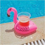 Mediterian Renkli Flamingo Şişe Tutucu Deniz Havuz Bardak Süsü, Eğlenceli ve Pratik! - 0 - 3 Yaş - Açık Pembe