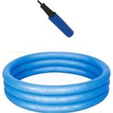 Mediterian Renkli Şişme Çocuk Havuzu 102x25cm, Yaz Eğlencesi İçin Mavi, 1+ Yaş - 0 - 3 Yaş - Azur Mavi