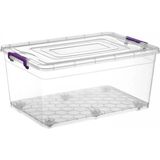 Mediterian Şeffaf 40L Tekerlekli Saklama Kutusu, Kilitli, Turuncu, 2 Parça - 100 ml