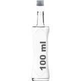 Mediterian Şeffaf piramit sosluk, metal kapaklı, kavisli cam şişe, 750 ml, gümüş renk - 100 ml