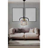 Mediterian Şık Kristal Taşlı Gold Sarkıt Avize, 1'li, 20x60, lüks aydınlatma, yatak odası ve salon için - Ahşap