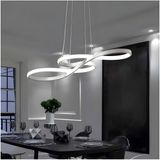 Mediterian Şık Sarkıt LED Avize, Beyaz Işık, Modern Tasarım, 65x40, Alüminyum, Tekli Aydınlatma - 1 - Ahşap