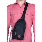 Mediterian Şık Siyah Unisex Çapraz Sırt ve Göğüs Çantası, Günlük ve Casual Kullanım için - --