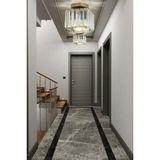 Mediterian Şık Tavan Kristal Avize, Modern ve Zarif Aydınlatma Parçası 14x20 cm - Ahşap