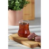 Mediterian Şık ve Hafif 155 ml Tek Kişilik Cam Çay Bardağı, Modern Tasarım - Renkli