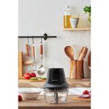Mediterian Siyah Robochop 2108H Doğrayıcı Rondo Siyah Gri Plastik 2 Yıl 500+ ml Cam 220 - 240 V 0 - 500 Watt C - Almond