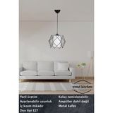 Mediterian Trend White Glass One Mutfak, Antre, Koridor, Oturma Odası, Salon Sarkıt Avize - 1 - Ahşap