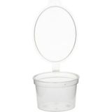 Mediterian Turuncu 2oz sızdırmaz şeffaf plastik sos kabı, 100 adet paket - 100 ml