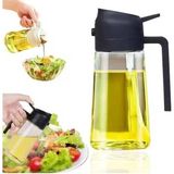 Mediterian Turuncu 550 ml cam sprey şişesi, çift fonksiyonlu, şeffaf ve pratik kullanım