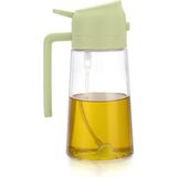 Mediterian Yeşil cam yağdanlık, sprey ve yağ dökücü, şık ve kullanışlı tasarım 0.5L - Şeffaf - 1 lt