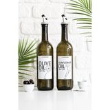 Mediterian Yeşil renkli 750 ml sıvı yağdanlık, sızdırmaz ve damlatmaz, kullanışlı çift set