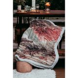 Mediterian Yılbaşı Temalı Büyük Eyfel Kulesi Baskılı Battaniye 150x180, Solmaya Dayanıklı Polyester