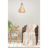 Mediterian Yumuşak ve şık 130x170 cm bej battaniye, polyester, kırışmaya dayanıklı rahat kullanım