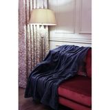 Mediterian Yumuşak ve şık 130x170 cm lacivert polyester TV battaniyesi