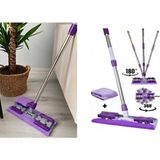 Mediterian Yüzey Temizlik Mikrofiber Mandallı Mop + Yedek Bez Hediye - Altın