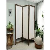 Meditroia Ahşap Paravan Seperatör Panel 3 Parça Kumaş Ara Bölme Aparat Modern Tasarım - 50 x 200
