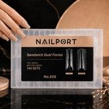 Medium Square Protez Tırnak Sandwich Dual Üst Form Jel Polygel Acrygel - Akrijel ve Polijel Için