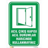 Mediwiz Acil Çıkış Kapılarını Acil Durumlar Içindir - Isg Levhası Levha 35X50 cm Sticker