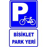 Mediwiz Bisiklet Park Yeri Levhası Levha 70X100 cm Sticker