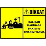 Mediwiz Çalışan Makinada Bakım ve Onarım Yapma Levhası Levha 70X100 cm Galvaniz Saç 0,4 mm