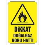 Mediwiz Dikkat Doğalgaz Boru Hattı - Isg Levhası Levha 50X70 cm Galvaniz Saç 0,4 mm