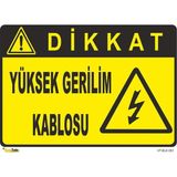 Mediwiz Dikkat Yüksek Voltaj Uzak Durun - Isg Levhası Levha 15X21 cm Sticker