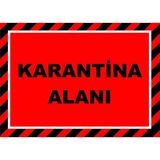 Mediwiz Karantina Alanı Levhası Levha 35X50 cm Galvaniz Saç 0,4 mm