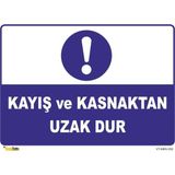 Mediwiz Kayış ve Kastanktan Uzak Dur - Isg Levhası 15 x 21 cm Sticker