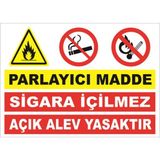 Mediwiz Parlayıcı Madde Uyarıları - Isg Levhası Levha 25X35 cm Galvaniz Saç 0,4 mm Ktm 045