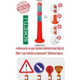 Mediwiz Şerit Ayırıcı Esnek DELINATÖR(SOKETLİ)(75CM) - Evelux