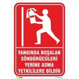 Mediwiz Yangında Boşalan Tüpleri Yerine Asma - Isg Levhası Levha 25X35 cm Sticker