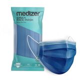 Medizer 3 Katlı Meltblown Kumaş 20x10'lu Burun Telli Lacivert Full Ultrasonik Cerrahi Ağız Maskesi